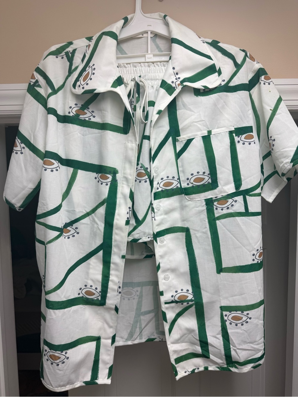 Commense Print Shirt and Shorts Set
